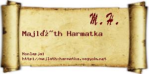Majláth Harmatka névjegykártya